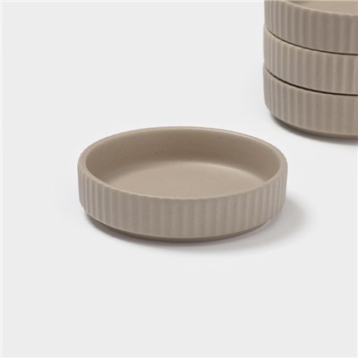 Соусники Magistro Jarwah Lausanne, 100 мл, 9.5×2.4 см, набор 4 шт., фарфор, бежевые