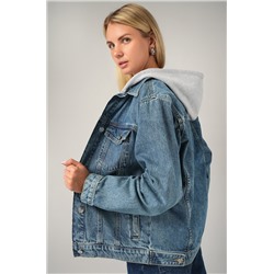 Женская джинсовая куртка с капюшоном Happyfox