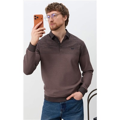 Поло F611-07-5858 brown