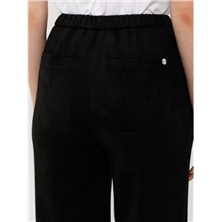 Брюки чёрные из искусственной замши