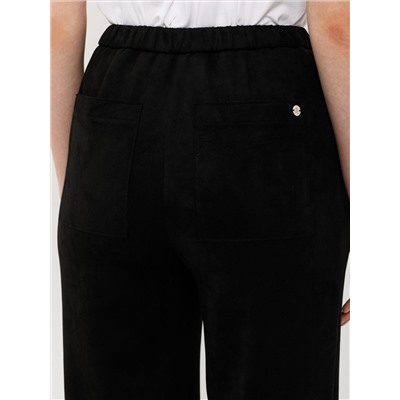 Брюки чёрные из искусственной замши