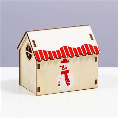 Домик для грызунов, 9×6.5×8 см, фанера