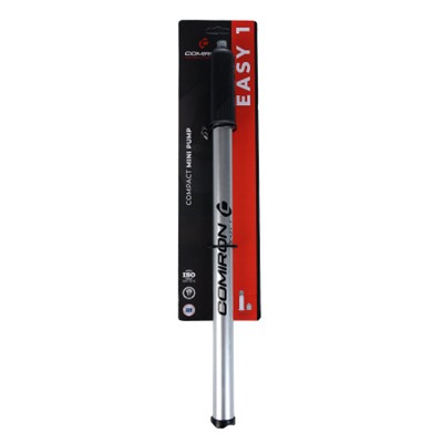 Насос для велосипеда ручной COMIRON EASY 1, алюминиевый корпус,  22*400мм, стальной шток 11 мм. Вес 100 гр. /уп 100/