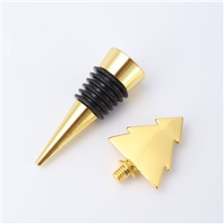 Металлическая пробка для бутылки "Золотая Елка"