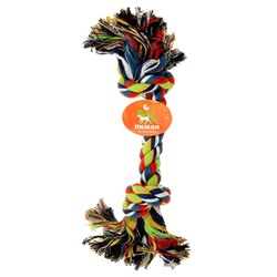 Игрушка канатная "2 узла", 200 г, до 33 см, микс цветов