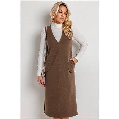 Сарафан женский  6164Н/01/Бежево-коричневый
