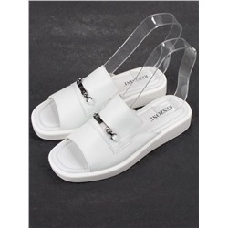 08-PEA115-1 WHITE Босоножки женские (натуральная кожа)
