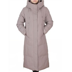 8312 GRAY/BEIGE Пальто зимнее женское (200 гр. холлофайбер)