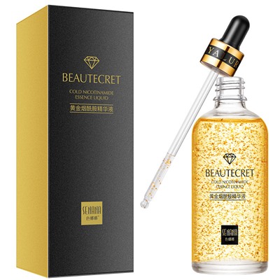 Антивозрастная сыворотка с ниацинамидом и частицами 24-каратного золота  Senana Beautecret Gold Nicotinamide Essence Liquid 50 mlКосметика уходовая для лица и тела от ведущих мировых производителей по оптовым ценам в интернет магазине ooptom.ru.