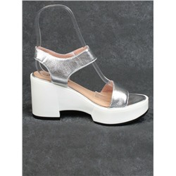 08-QL6989-1B WHITE Босоножки женские (натуральная кожа)