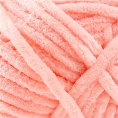 Плюшевая пряжа для вязания спицами, крючком YarnArt, Dolce, 100% микрополиэстер, 120 м/100 г, (764 персик)