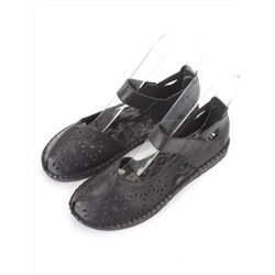 08-5007-1 BLACK Босоножки женские (натуральная кожа)