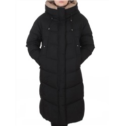 8867 BLACK Пальто зимнее женское (200 гр. холлофайбер)