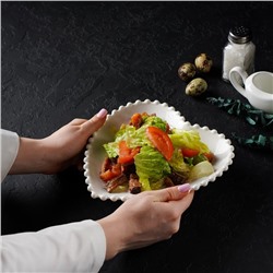 Тарелка Magistro «Сердце», 20.5×21×2.5 см, фарфор, белая