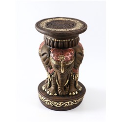 Колонна декоративная «Три слона», 41×27×27 см, под бронзу