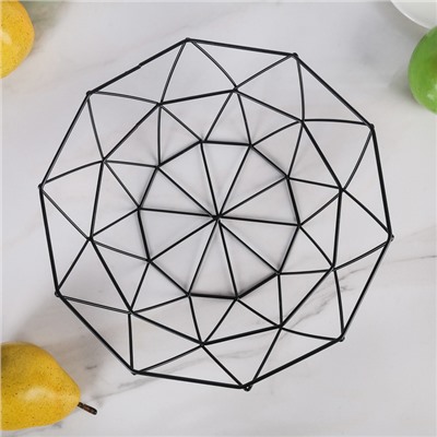 Ваза для фруктов 25×25×8 см "Геометрия", цвет МИКС