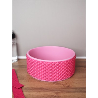 Колесо для йоги и пилатеса массажное 30Х10 / MYW-30PP / розовый / уп10