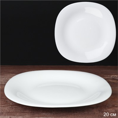 Тарелка квадратная 215 мм плоская белая  NFP85T (White) уп 48