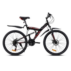 Велосипед 26" рама 18" 21sp KRYPTON PHANTOM чёрный dark fire red
