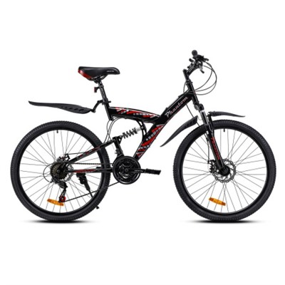 Велосипед 26" рама 18" 21sp KRYPTON PHANTOM чёрный dark fire red