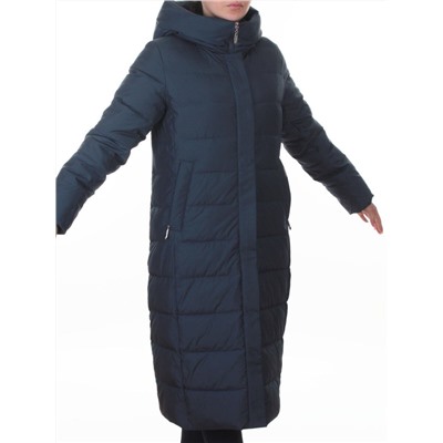 2037 BLUE Пальто зимнее женское (200 гр. холлофайбер)