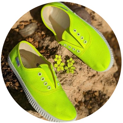 INGLESITA 60 fluor amarillo+Pendientes flores PA37368 limón АКЦИЯ