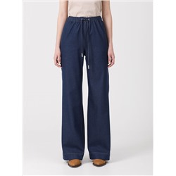 Джинсы сине-серые на эластичном поясе