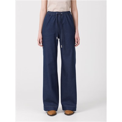 Джинсы сине-серые на эластичном поясе