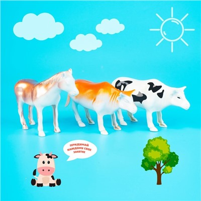 Набор фигурок животных «Домашние животные», 6 штук, с аксессуарами