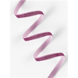 Лента бархатная, 6 мм, 18±1 м, сиреневая №199