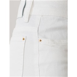 Укороченные джинсы из эластичного денима средней плотности