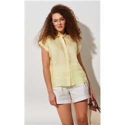 Рубашка лен F212-0441-2 lemon