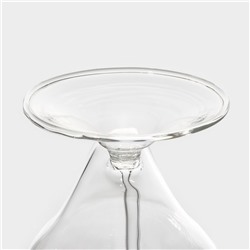 Бокал для вина Magistro «Пантера», 300 мл, стекло, с трубочкой, прозрачный