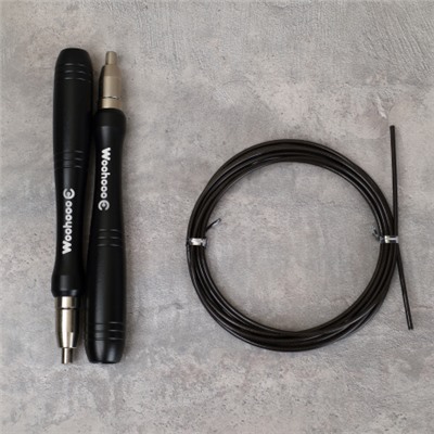 Скакалка скоростная Woohooo Tsunami Pro / длина 3m / Black / уп48 / Вес 190g