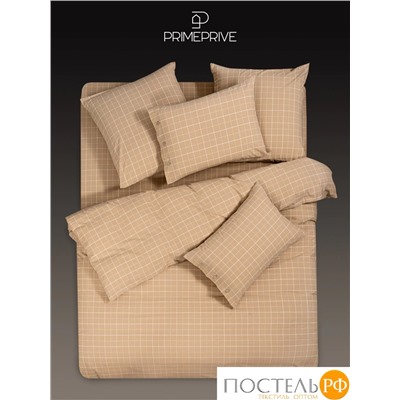 PRIME PRIVE ВАЛЬБО беж (клетка) КПБ 220х240-1/240х260-1/50х70-2/70х70-2, 6 пр., хл.