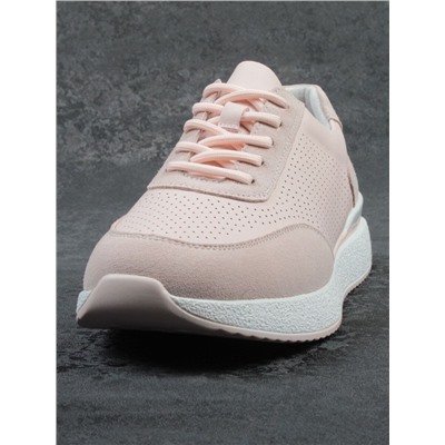 03-YH316-2 PINK Кроссовки женские (натуральная кожа)