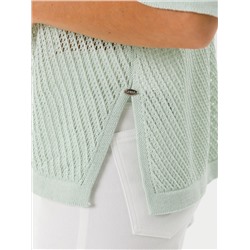 Блузка поло вязаная светло-зелёная