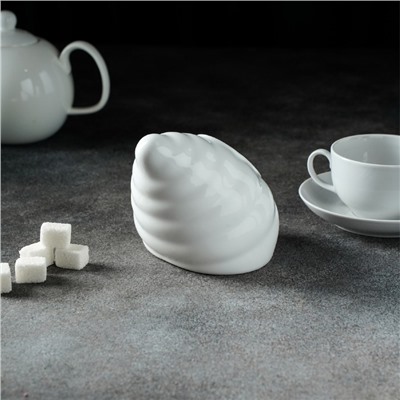 Сахарница Magistro «Ракушка», 330 мл, фарфор, белая