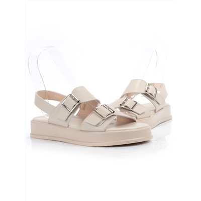 08-PEAQ196-2 LT. BEIGE Босоножки женские (натуральная кожа)