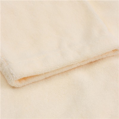 Халат махровый с капюшоном женский SL HOME: Basic «Айвори», хлопок 100%, молочный