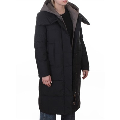 A610 BLACK Пальто зимнее женское со съемным жилетом (200 гр. био-пух)