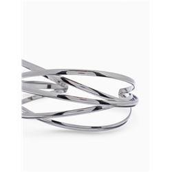 Браслет манжета «Афина», многослойный, металл, цвет серебро