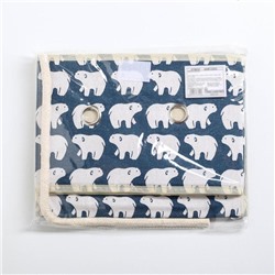 Короб стеллажный для хранения с крышкой «Северные мишки», 25×20×17 см, синий