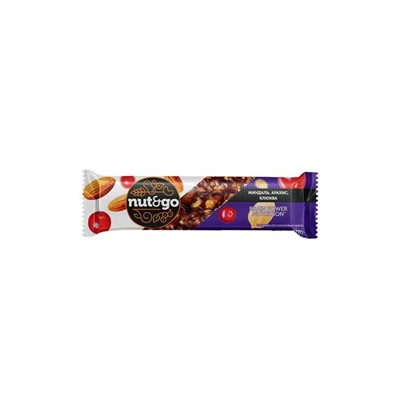 «Nut&Go», батончик Миндаль, арахис, клюква, 50 г (упаковка 18 шт)