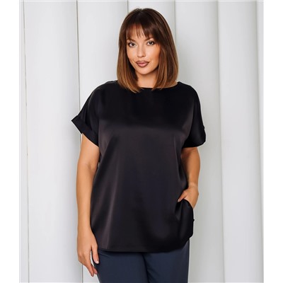Блуза #ОКТ035001-1, чёрный