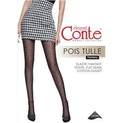 CONTE POIS TULLE Колготки женские в горошек с эффектом мелкой сетки