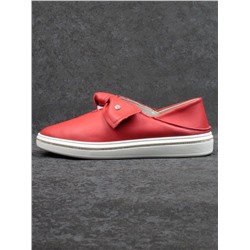 07-PDD69-5 RED Слипоны женские (натуральная кожа)