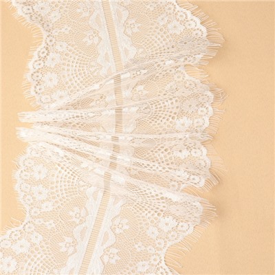 Кружево реснички, 195 мм, 3±0.5 м, белое