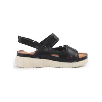 08-PED175-2 BLACK Босоножки женские (натуральная кожа)