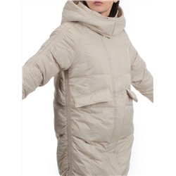 3064 LT. BEIGE Пуховик зимний женский (80% пух, 20% перо)
